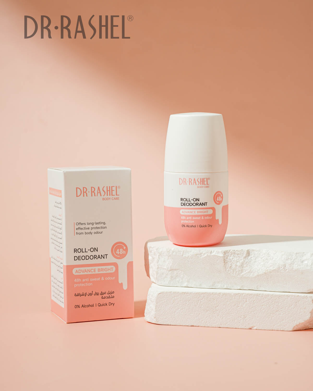 Déodorant roll-on doté d'une technologie éclat avancée DR RASHEL